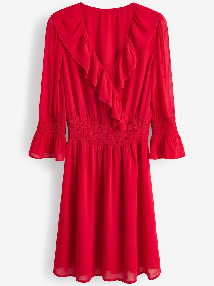 Red Wrap Mini Dress - Image 2 of 2