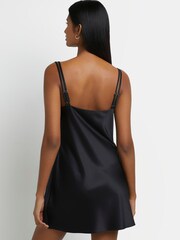 River Island Black Basic Cowl Mini Dress - Image 3 of 5