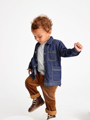 Denim Rinse Denim Shacket And Corduroy Trouser Set (3mths-9yrs) - Image 2 of 4