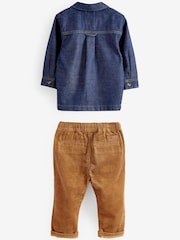 Denim Rinse Denim Shacket And Corduroy Trouser Set (3mths-9yrs) - Image 4 of 4