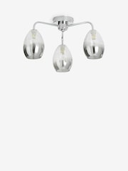 Smoke Chrome Isla 3 Light Flush Ceiling Light - Image 6 of 7