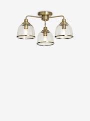 Brass Gloucester 3 Light Flush Ceiling Light - Image 5 of 6