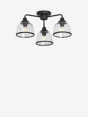 Black Gloucester 3 Light Flush Ceiling Light - Image 6 of 6