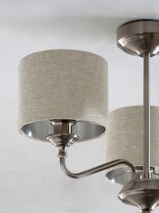 Brushed Chrome Burford 3 Light Chandelier Light - Image 10 of 12