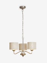 Brushed Chrome Burford 3 Light Chandelier Light - Image 11 of 12