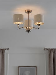 Brushed Chrome Burford 3 Light Chandelier Light - Image 5 of 12