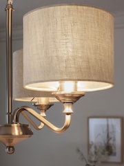 Brushed Chrome Burford 3 Light Chandelier Light - Image 7 of 12
