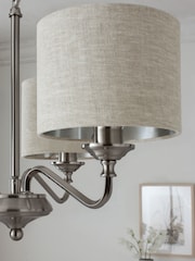 Brushed Chrome Burford 3 Light Chandelier Light - Image 8 of 12