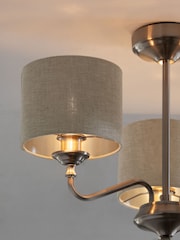 Brushed Chrome Burford 3 Light Chandelier Light - Image 9 of 12
