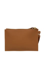 Pure Luxuries London Arreton Vegetable Tanned Leather Clutch Bag - Image 2 of 5