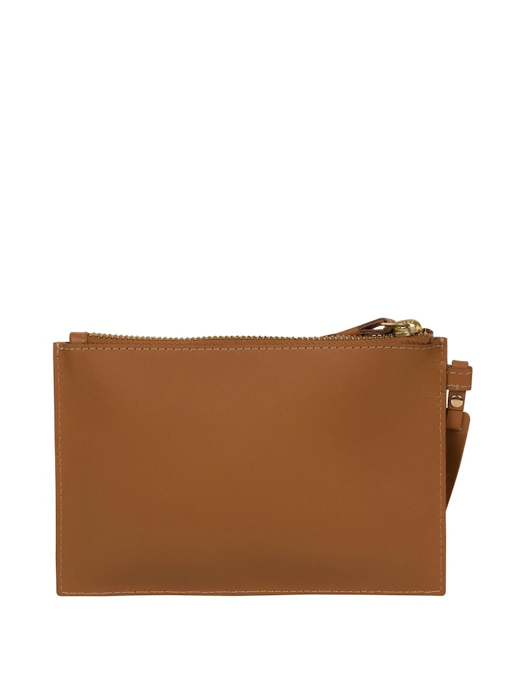 Pure Luxuries London Arreton Vegetable Tanned Leather Clutch Bag - Image 2 of 5