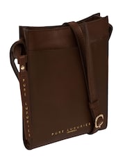 Pure Luxuries London Barton Vegetable Tanned Leather Cross-Body Phone Bag - Image 5 of 5