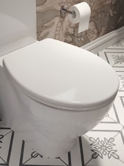 CROYDEX White Lomond White D Shape Toilet Seat - Image 1 of 4