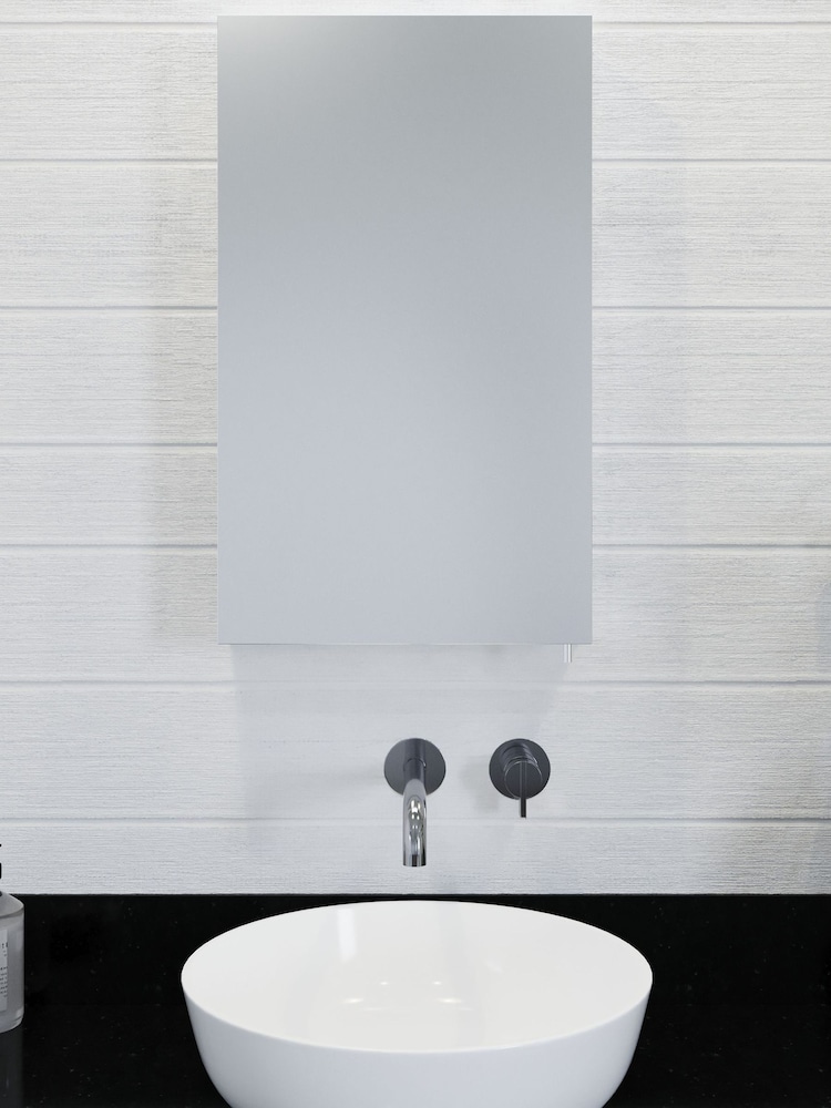 Croydex Silver Finchley Single Door Stainless Steel Cabinet - Image 1 of 4