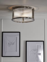 Chrome Hertford 2 Light Flush Ceiling Light - Image 1 of 5