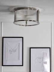 Chrome Hertford 2 Light Flush Ceiling Light - Image 2 of 5