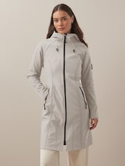 Ilse Jacobsen Waterproof Slim Fit Long Softshell Raincoat - Image 1 of 5