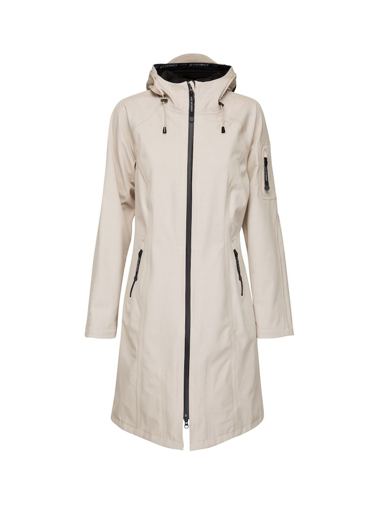 Ilse Jacobsen Waterproof Slim Fit Long Softshell Raincoat - Image 2 of 5