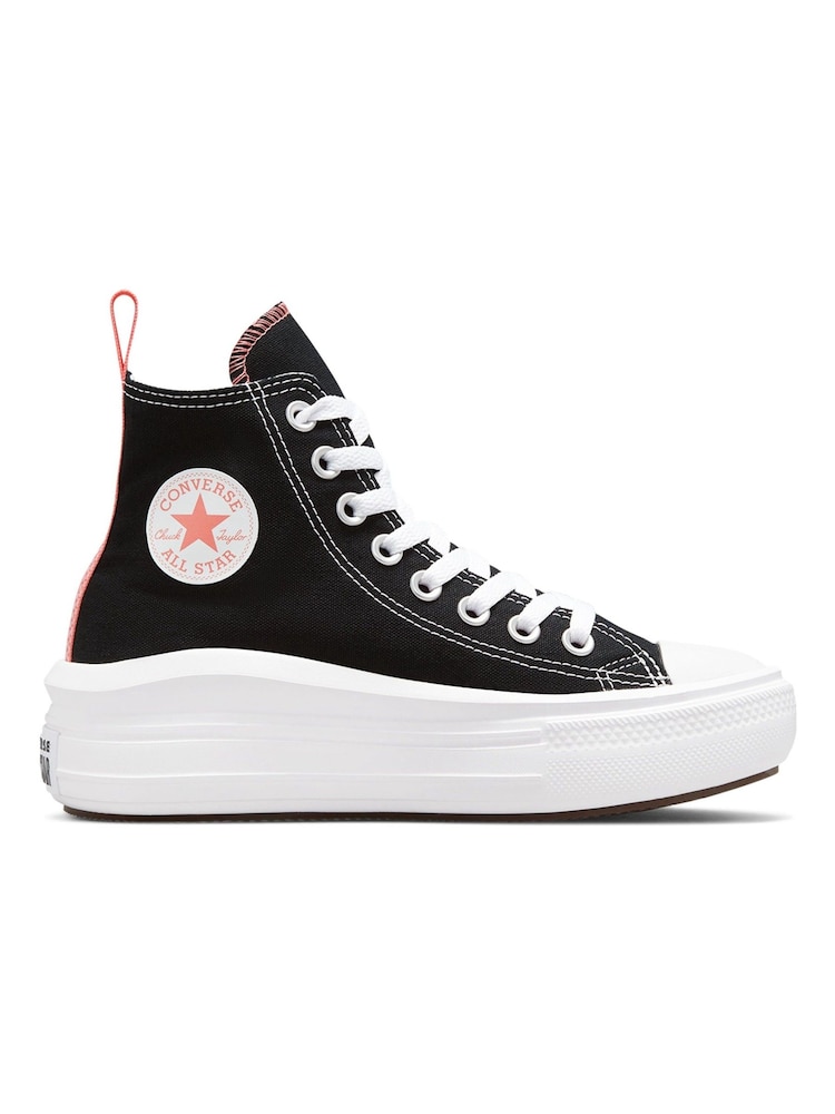 Converse Black Youth Chuck Taylor Move Trainers - Image 1 of 4