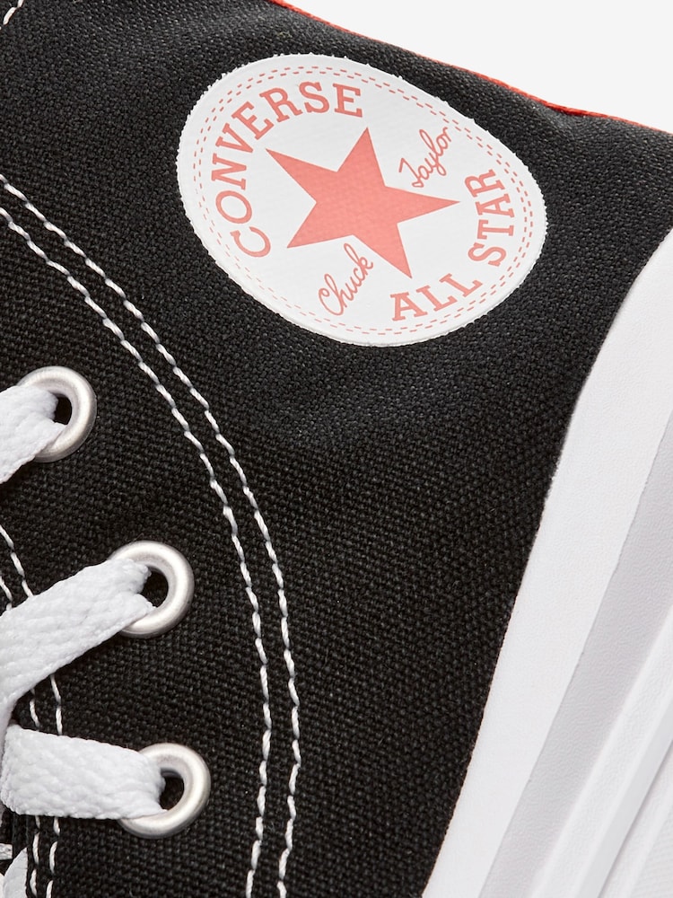 Converse Black Move Platform High Top Junior Trainers - Image 11 of 12