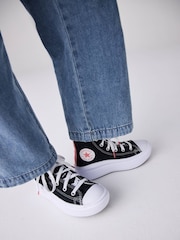 Converse Black Move Platform High Top Junior Trainers - Image 2 of 12