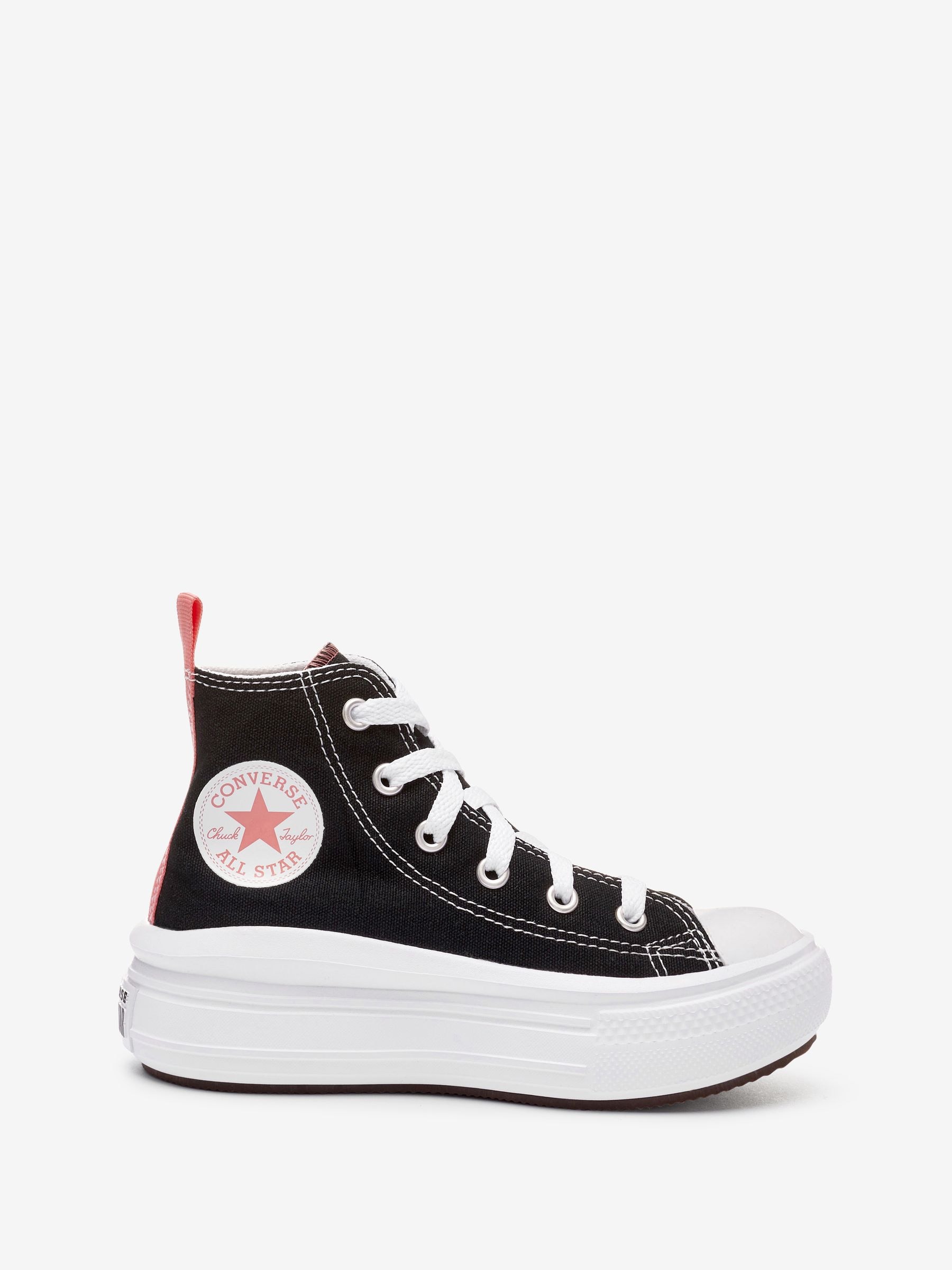 Black converse high tops junior clearance