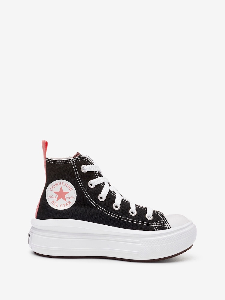 Converse Black Move Platform High Top Junior Trainers - Image 5 of 12