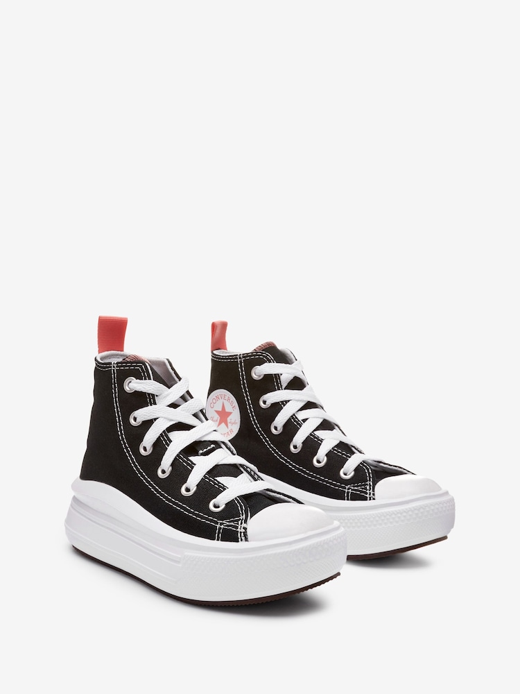 Converse Black Move Platform High Top Junior Trainers - Image 7 of 12