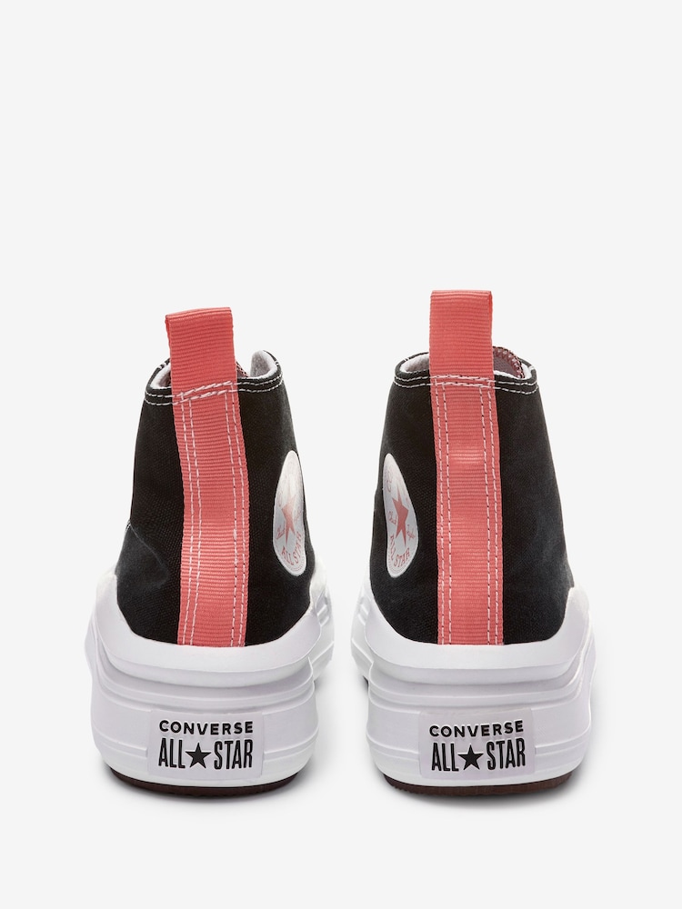 Converse Black Move Platform High Top Junior Trainers - Image 8 of 12