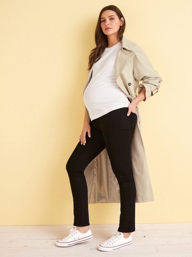 Black Maternity Slim Fit Jeans - Image 1 of 6