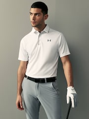 Under Armour White Golf Tech Polo Shirt - Image 1 of 5