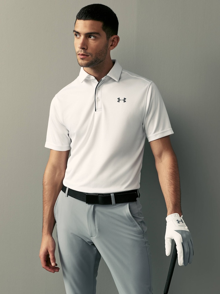 Under Armour White Golf Tech Polo Shirt - Image 1 of 5
