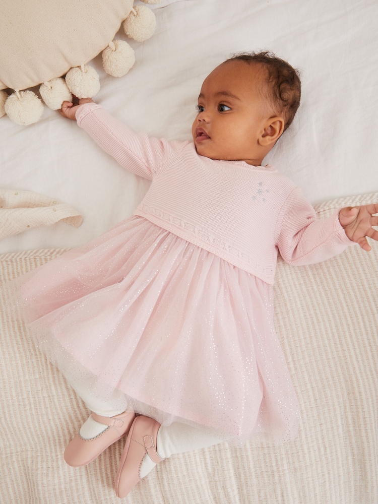 Pink Baby Knitted Mesh Tutu Dress (0mths-2yrs) - Image 2 of 5