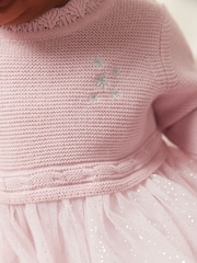 Pink Baby Knitted Mesh Tutu Dress (0mths-2yrs) - Image 4 of 5