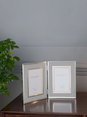 Laura Ashley Grey Harrison Twin Picture Frame - Image 1 of 4
