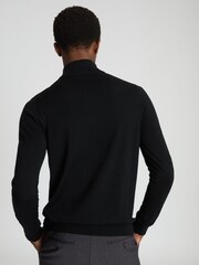 Reiss Black Blackhall Merino Wool Zip Neck Jumpers 2 Pack - Image 5 of 6
