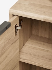 Light Bronx Oak Effect Slim Large Sideboard - Image 4 of 9