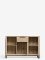 Light Bronx Oak Effect Slim Large Sideboard - Image 7 of 9