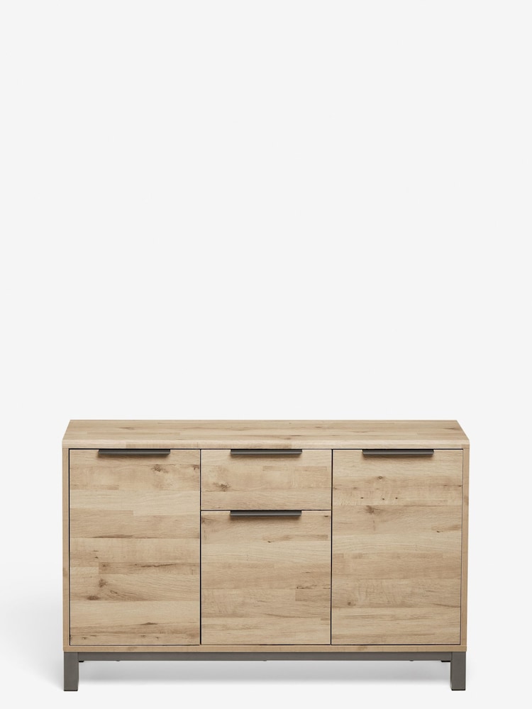 Light Bronx Oak Effect Slim Large Sideboard - Image 9 of 9
