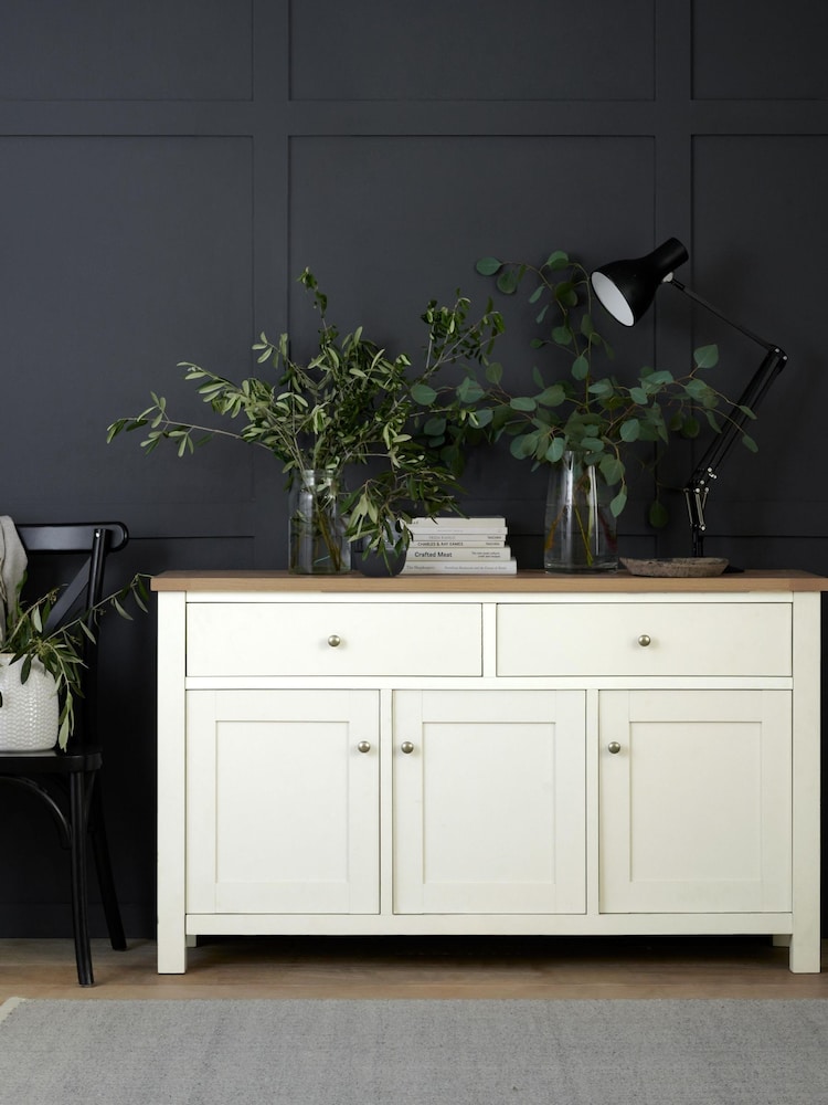 Cream Malvern Oak Effect Large Sideboard - Image 1 of 10