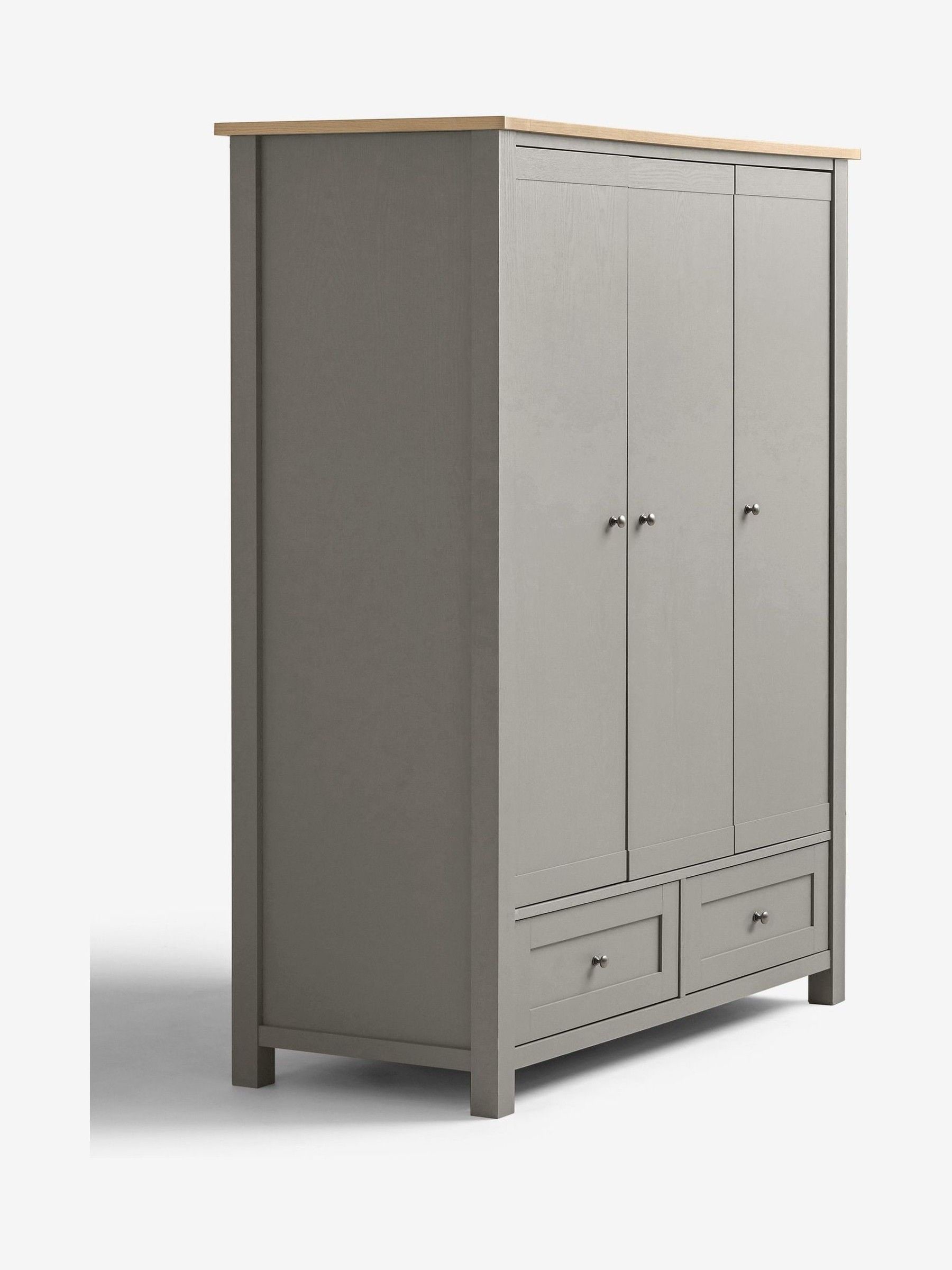 Buy Dove Grey Malvern Paint Effect Triple 2 Drawers Wardrobe from the Next UK online shop
