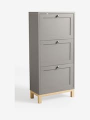 Dove Grey Malvern Oak Effect Shoe Storage Cabinet - Image 5 of 6