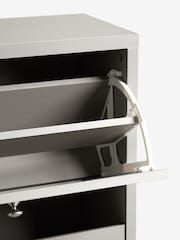 Dove Grey Malvern Oak Effect Shoe Storage Cabinet - Image 6 of 6
