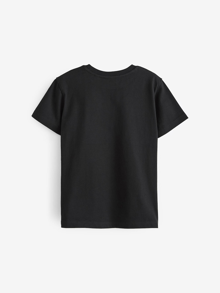 Black Stag Embroidered Short Sleeve T-Shirt (3-16yrs) - Image 2 of 3 Black Stag Embroidered Short Sleeve T-Shirt (3-16yrs) - Image 2 of 3