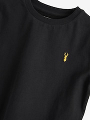 Black Stag Embroidered Short Sleeve T-Shirt (3-16yrs) - Image 3 of 3