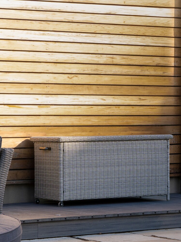 Pacific Slate Grey Outdoor Small Garden Cushion Box - Image 1 of 1
