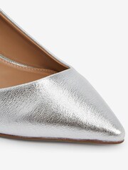 Silver Regular/Wide Fit Forever Comfort® Asymmetric Kitten Court Shoes - Image 6 of 6