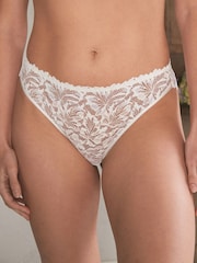 Cream High Leg Comfort Lace Knickers - Image 2 of 5