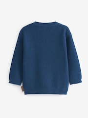 Indigo Blue Henley Button Neck Jumper (3mths-7yrs) - Image 6 of 6