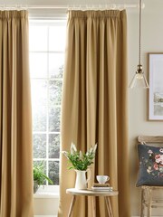Laura Ashley Stephanie Verdunkelnde, gefütterte Vorhänge mit Bleistiftfalten - Bild 2 von 3